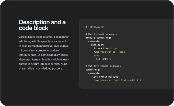Screenshot of the Code snippet section