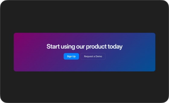 Screenshot of the CTA section